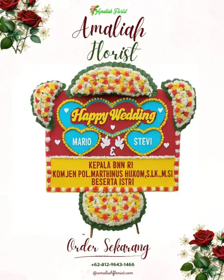 Papan Bunga Pernikahan Suwakan